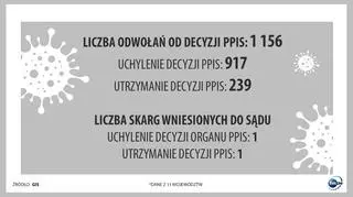 Liczba odwołań i skarg od decyzji PPIS