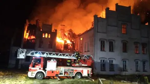 Pożar pałacu w miejscowości Główczyce