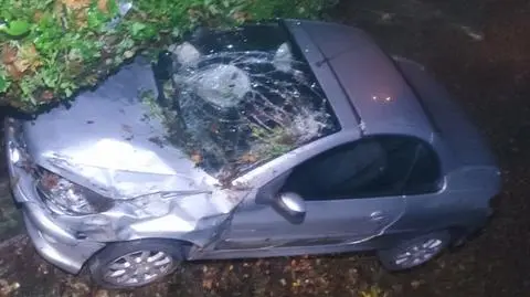 Pijany pojechał po darmowe telewizory. Podróż zakończył w rowie