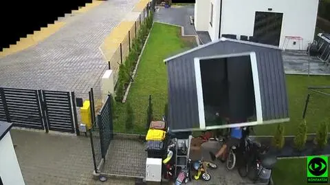 Wind blew off a little tin shed in Zgierz