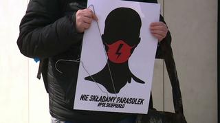 "We're not laying down umbrellas #PolishHell". Protest against already restrictive abortion laws