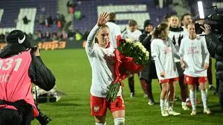 Poland's captain Ewa Pajor scored the winning goal in Vienna