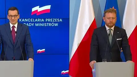 Prime Minister Mateusz Morawiecki and Health Minister Łukasz Szumowski