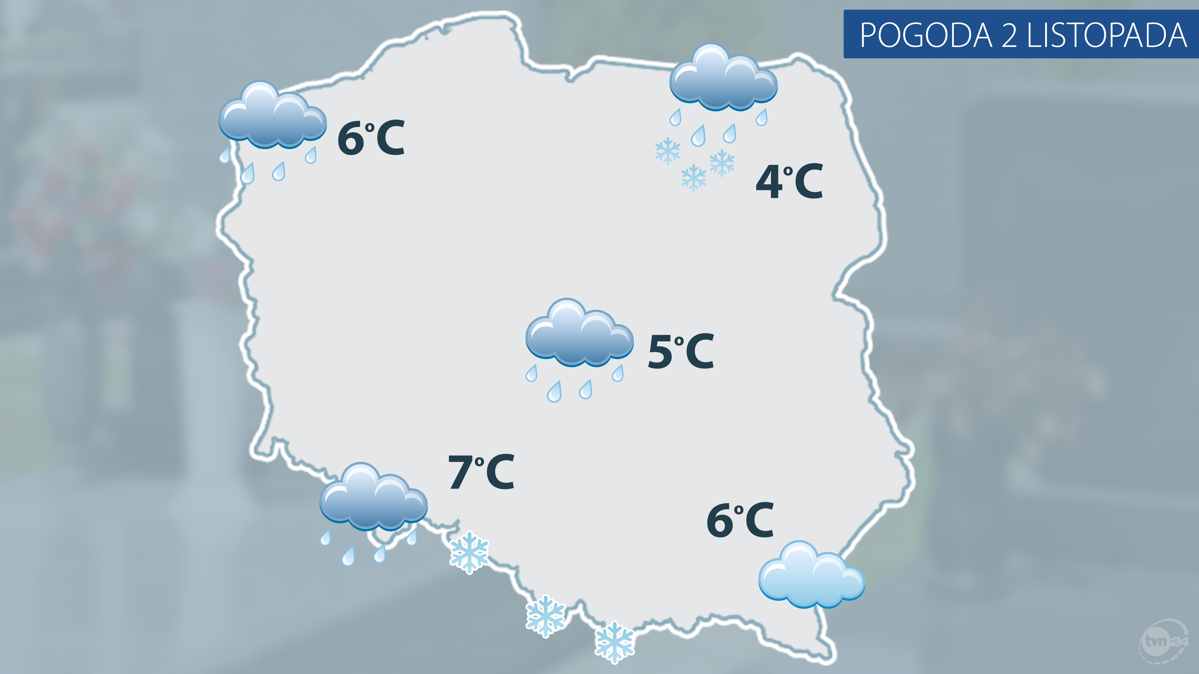 Prognoza pogody na 2 listopada