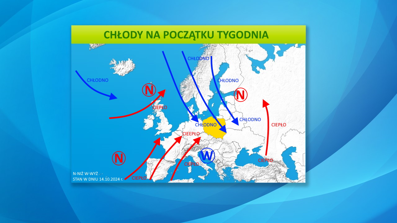 Chłody na początku tygodnia