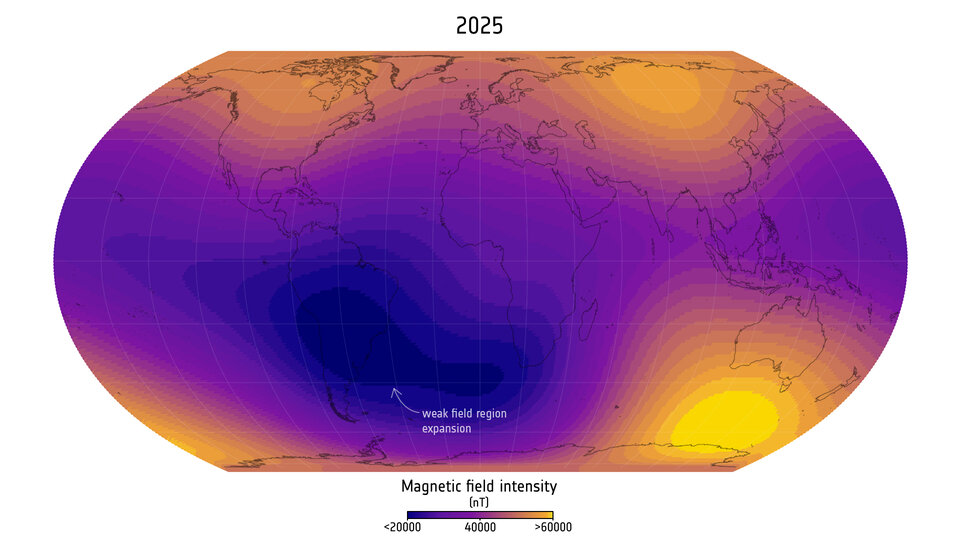 Anomalia południowowoatlantycka w 2025 roku