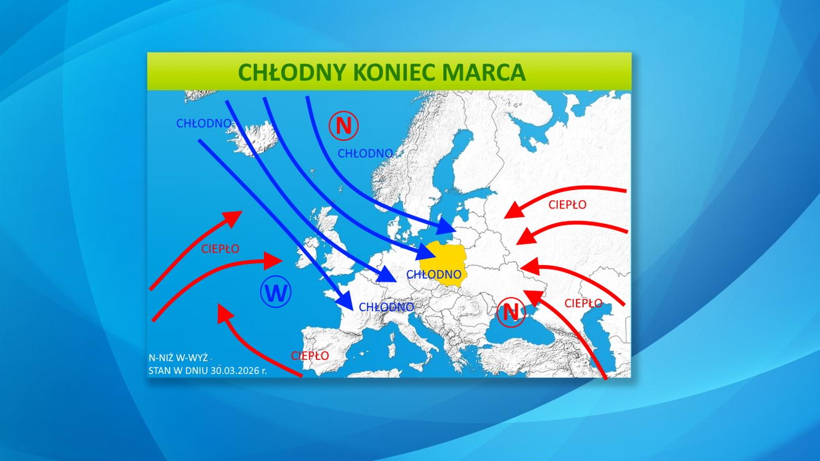 Sytuacja pogodowa nad Europą