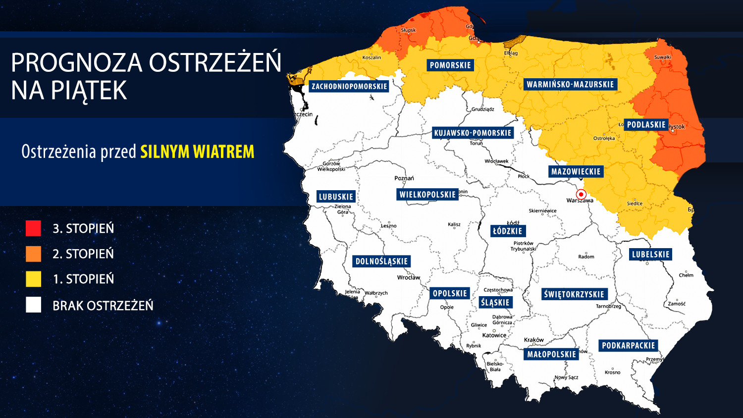 Prognoza zagrożeń na piątek