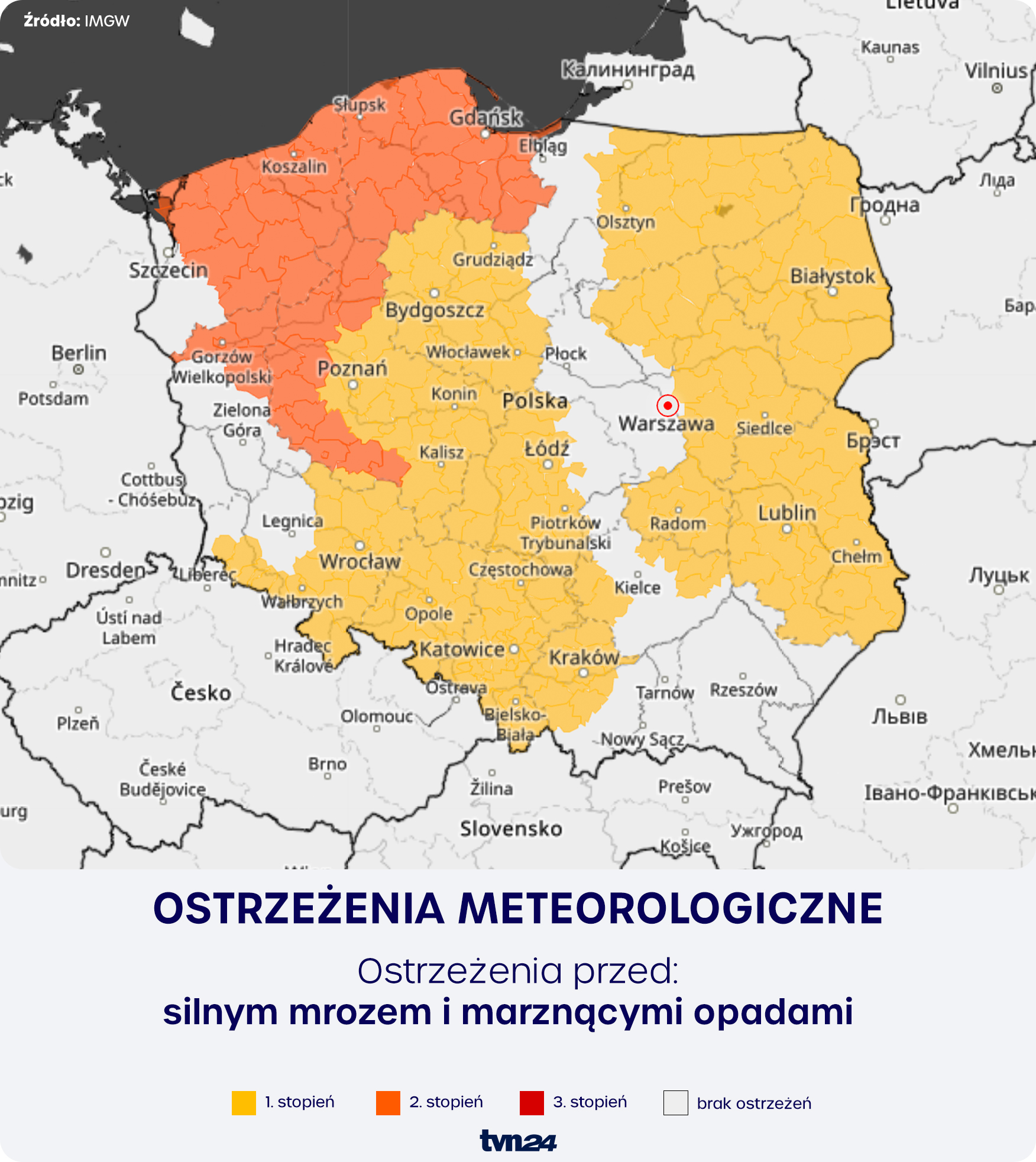 Ostrzeżenia meteorologiczne IMGW