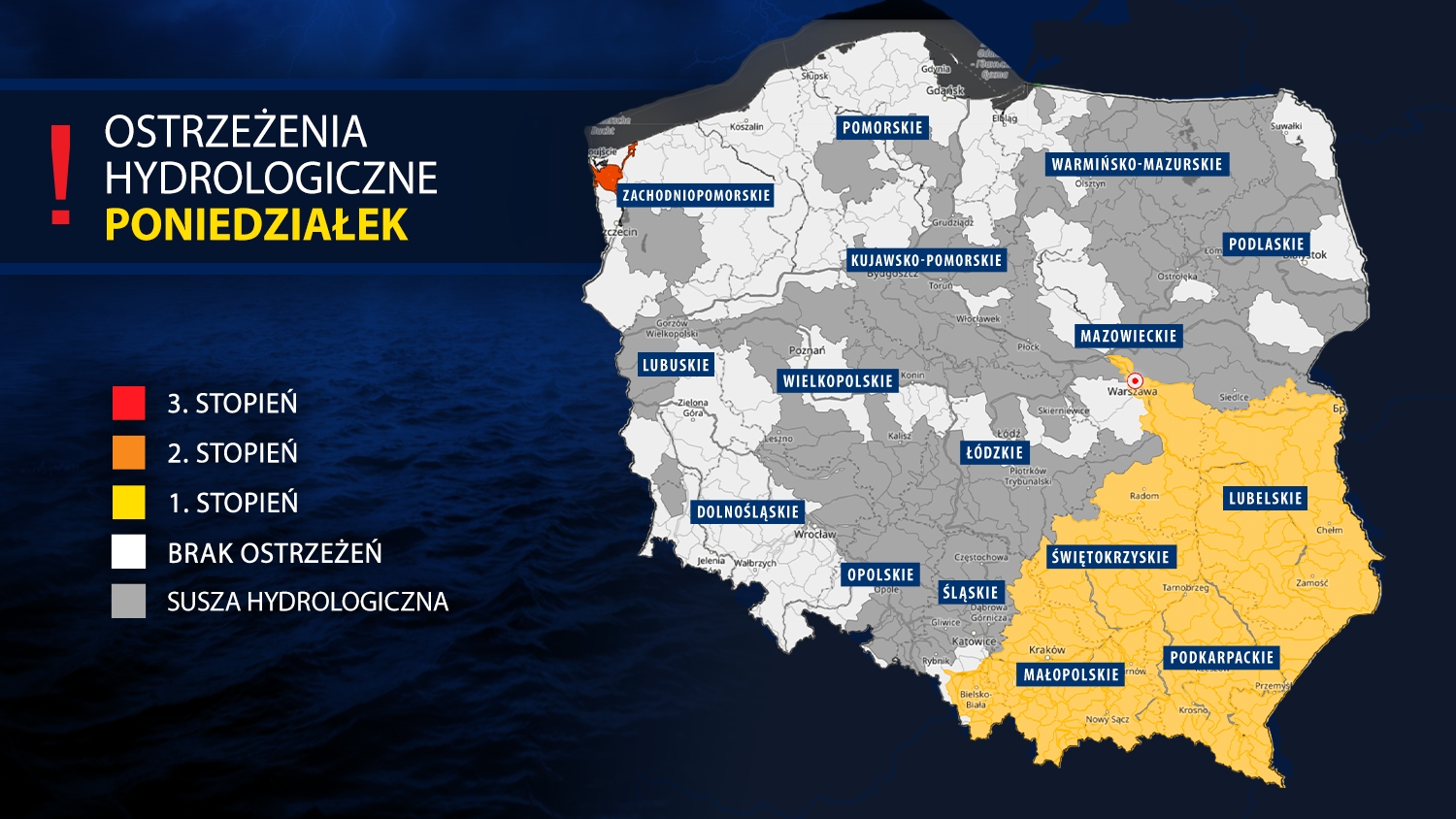 Ostrzeżenia hydrologiczne IMGW