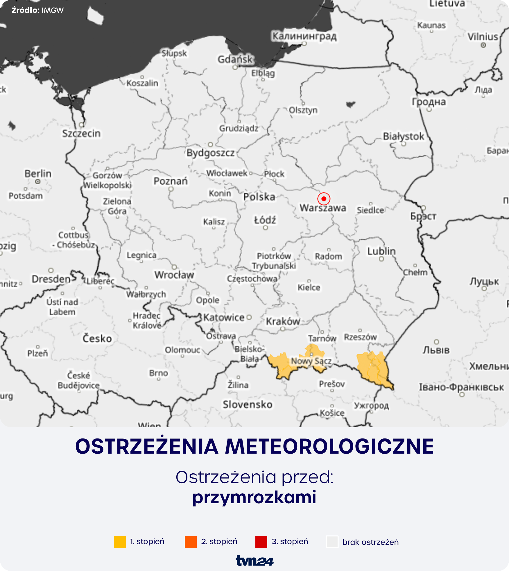 Ostrzeżenia meteorologiczne IMGW