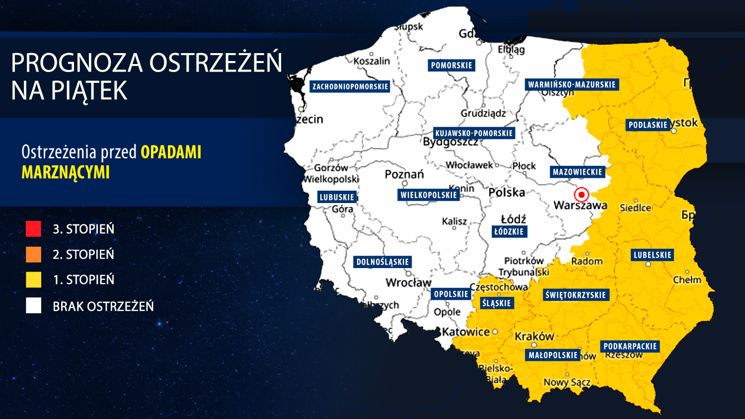 Prognoza zagrożeń na piątek
