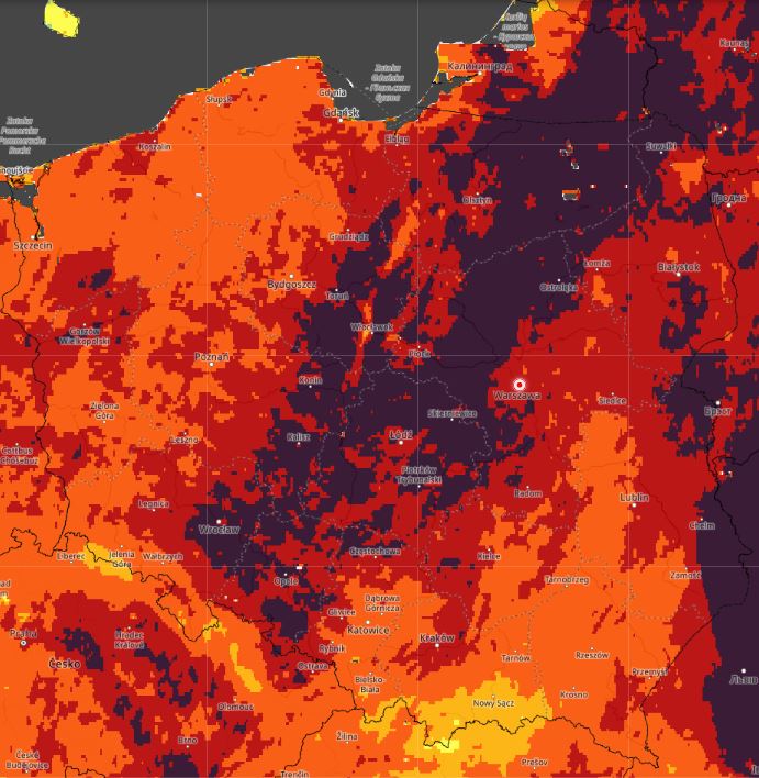 Prognoza zagrożenia pożarowego na niedzielę 25.08