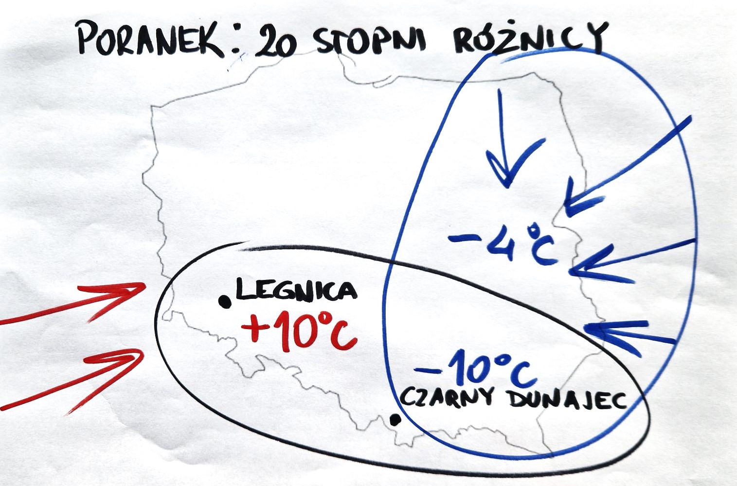 Ogromna różnica temperatury o poranku