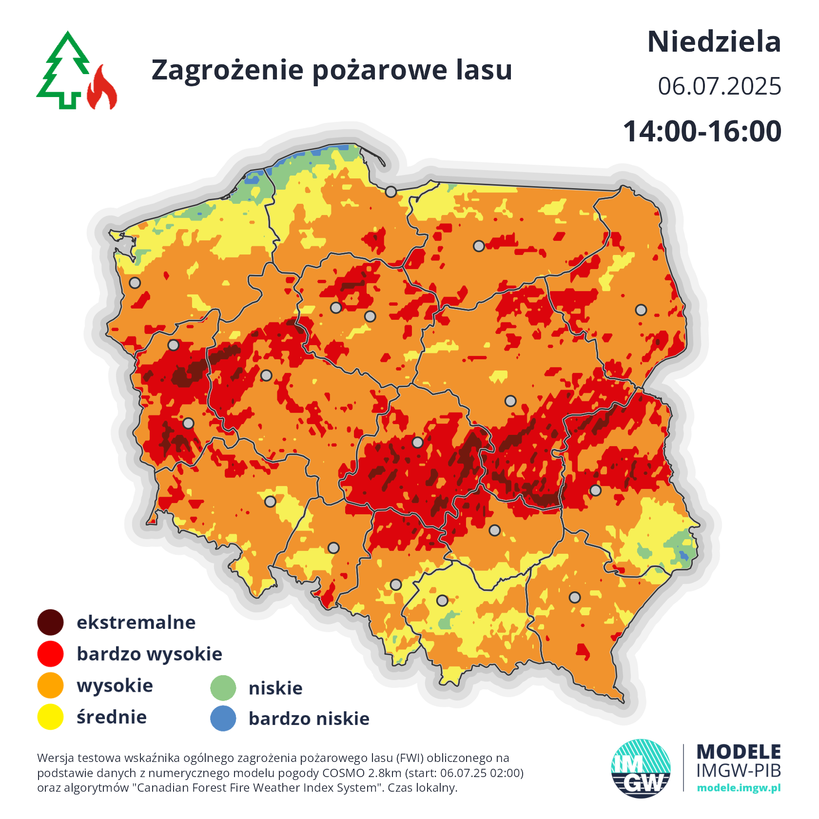 Zagrożenie pożarowe w lasach