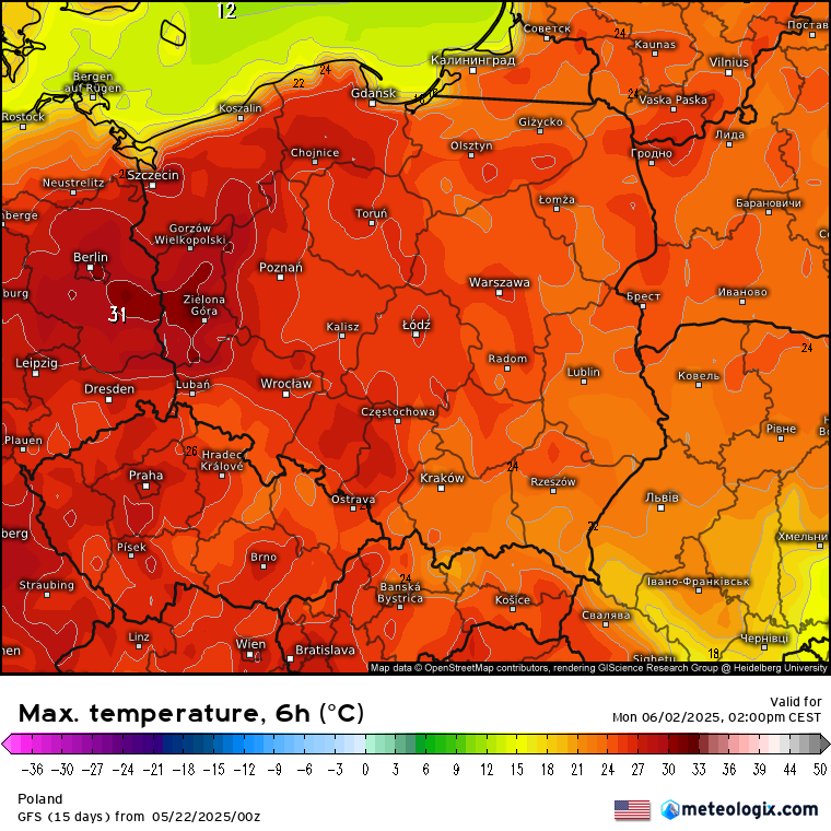 Upał na zachodzie Polski 2 czerwca