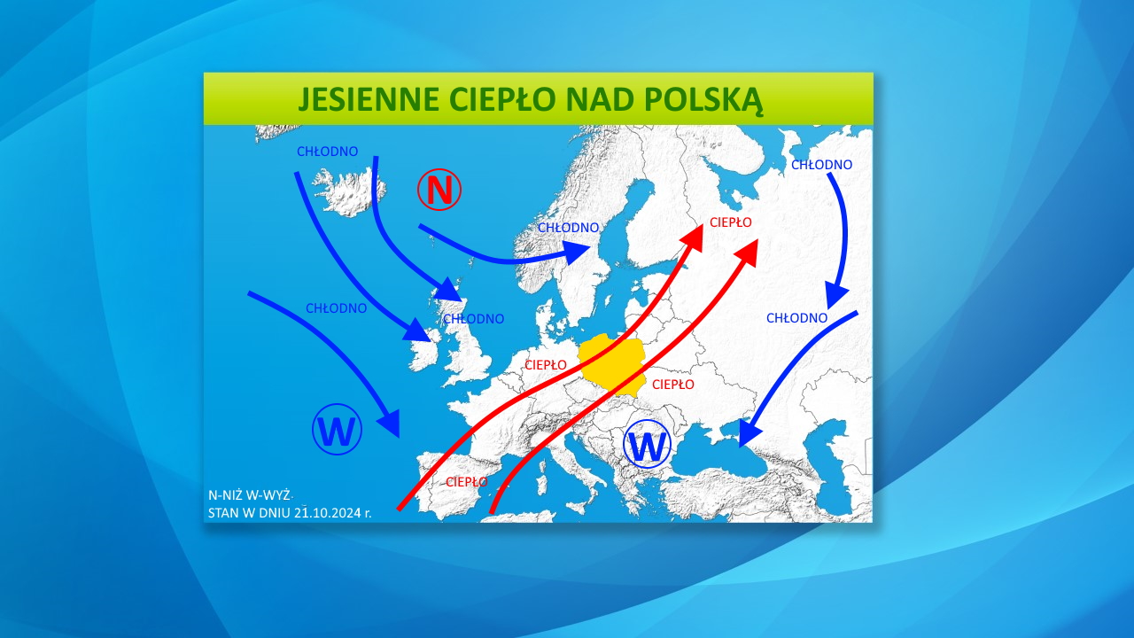 Jesienne ciepło nad Polską