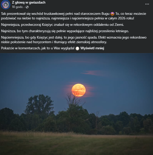 Karol Wójcicki o Pełni Truskawkowego Księżyca