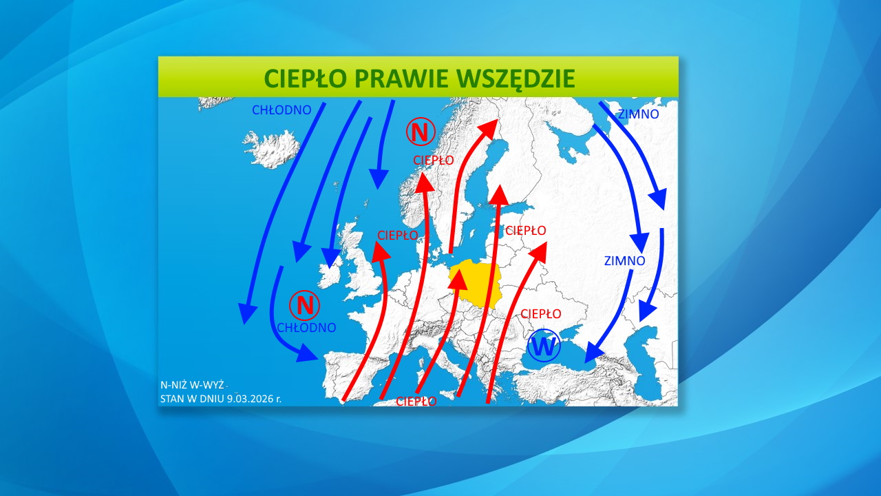 Sytuacja pogodowa w Europie