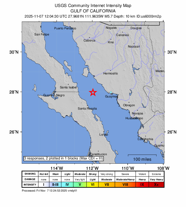 Trzęsienie Ziemi w rejonie Zatoki Kalifornijskiej