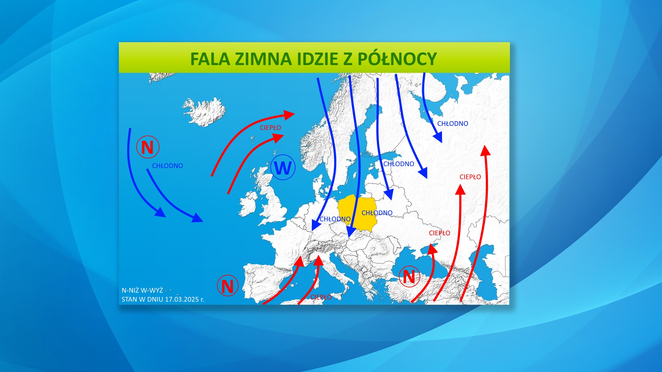 Sytuacja baryczna nad Europą