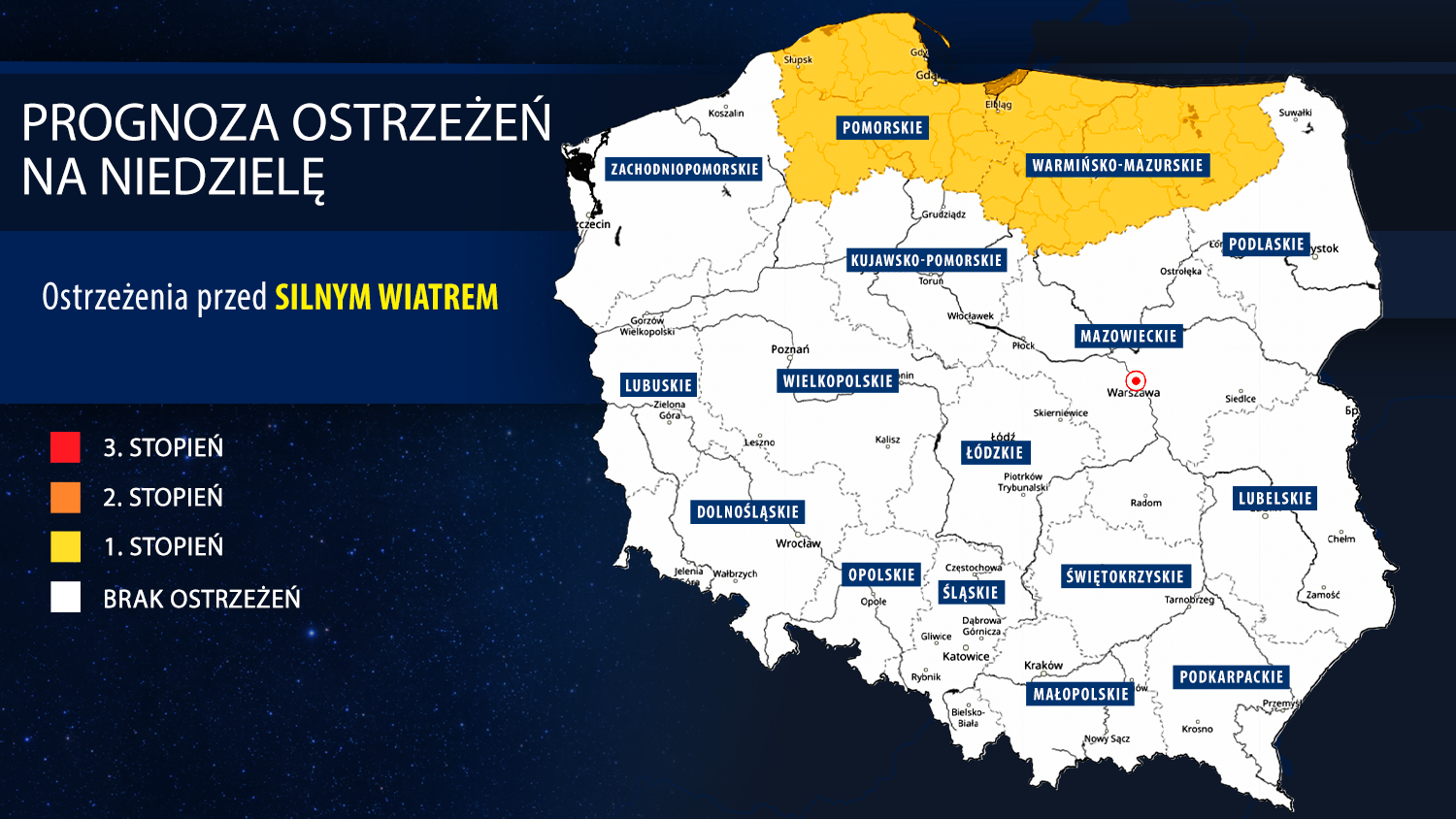 Prognoza zagrożeń na niedzielę