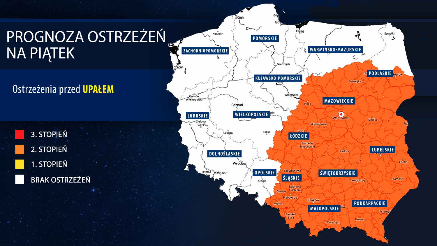 Prognoza zagrożeń na piątek