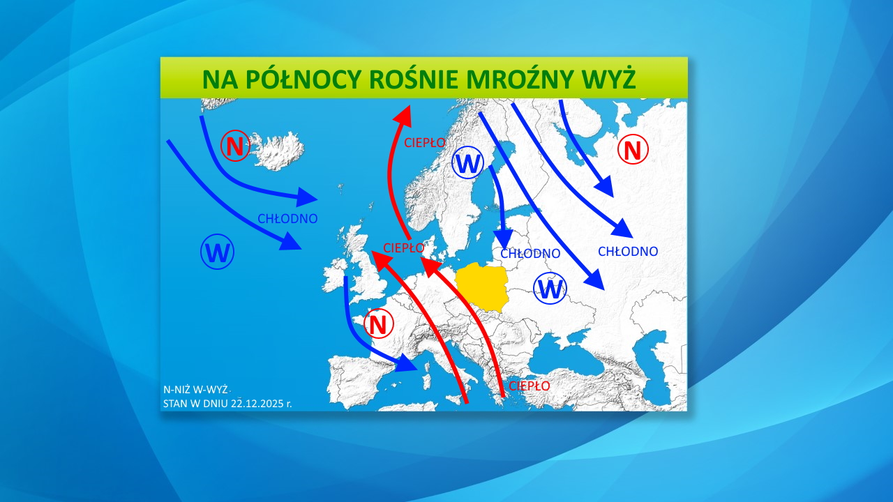 Pogoda na 16 dni. Na północy rośnie mroźny wyż