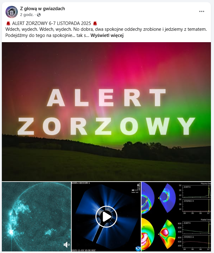 Alert zorzowy (6-7 listopada)