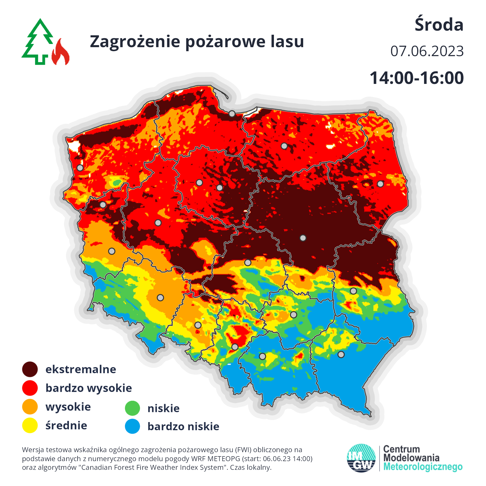 Zagrożenie pożarowe w lasach w środę po południu