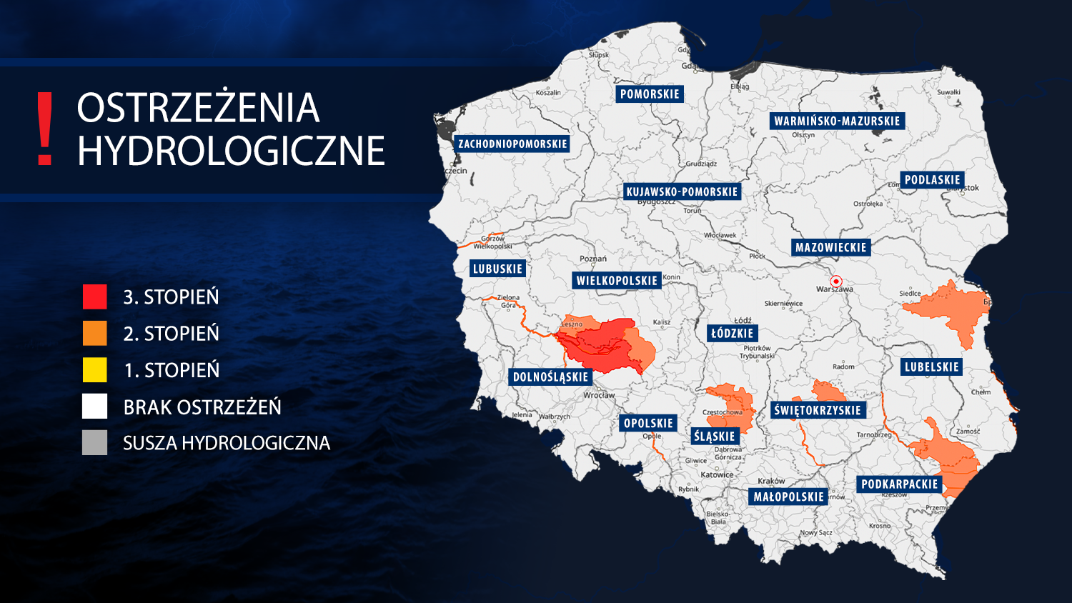 Ostrzeżenia hydrologiczne IMGW