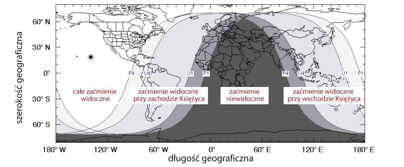 Gdzie zaćmienie Księżyca będzie widoczne?