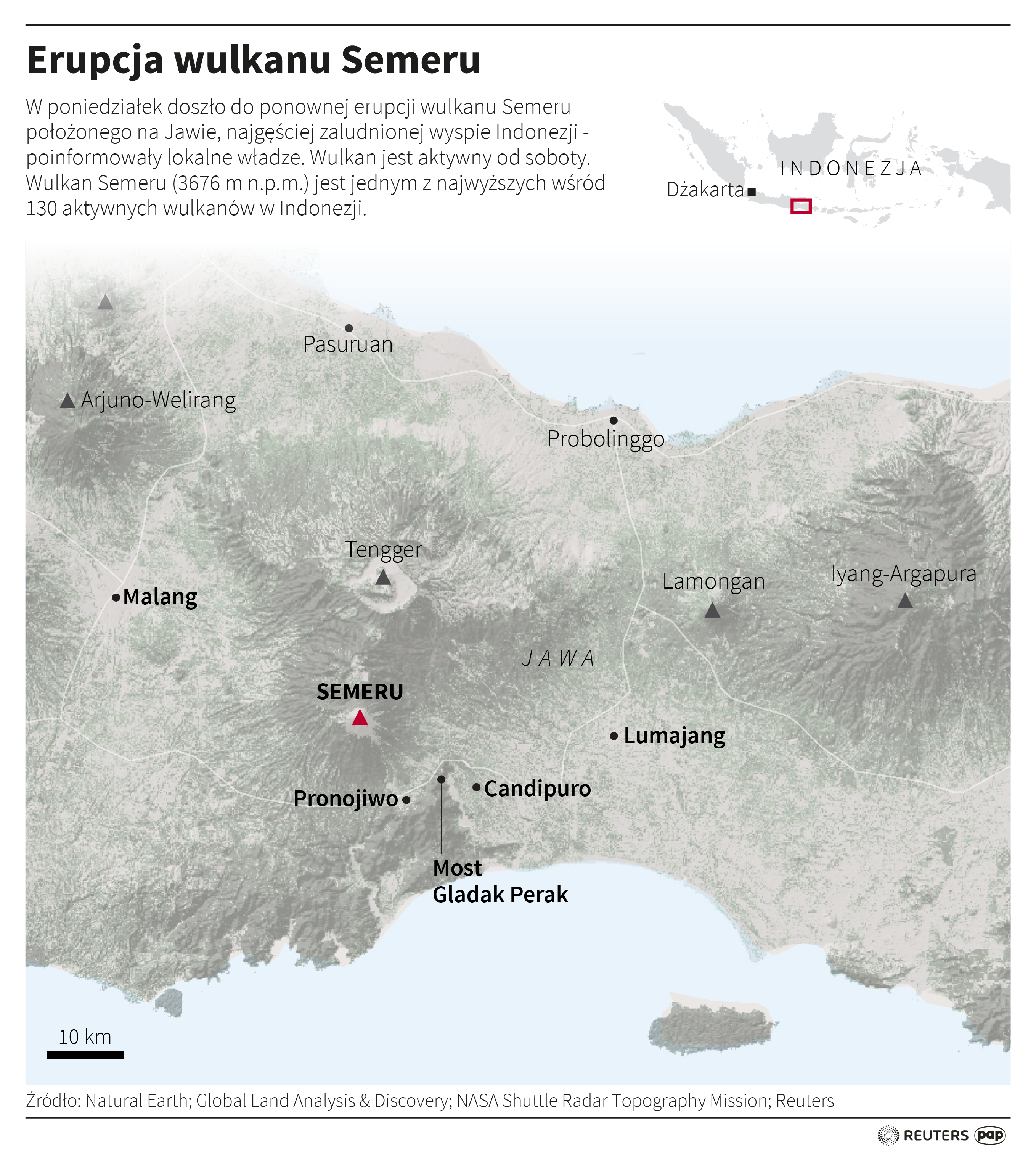 Aktualnie czytasz: Erupcja wulkanu Semeru w Indonezji. Rośnie liczba ofiar śmiertelnych