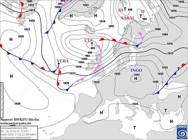 Sytuacja baryczna w Polsce 12.02.22