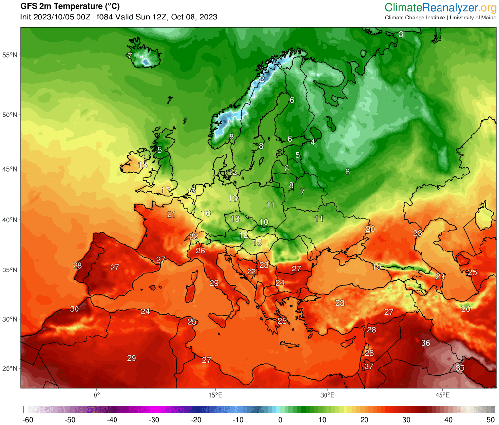 Chłód nad Europą Środkową prognozowany na 8 października