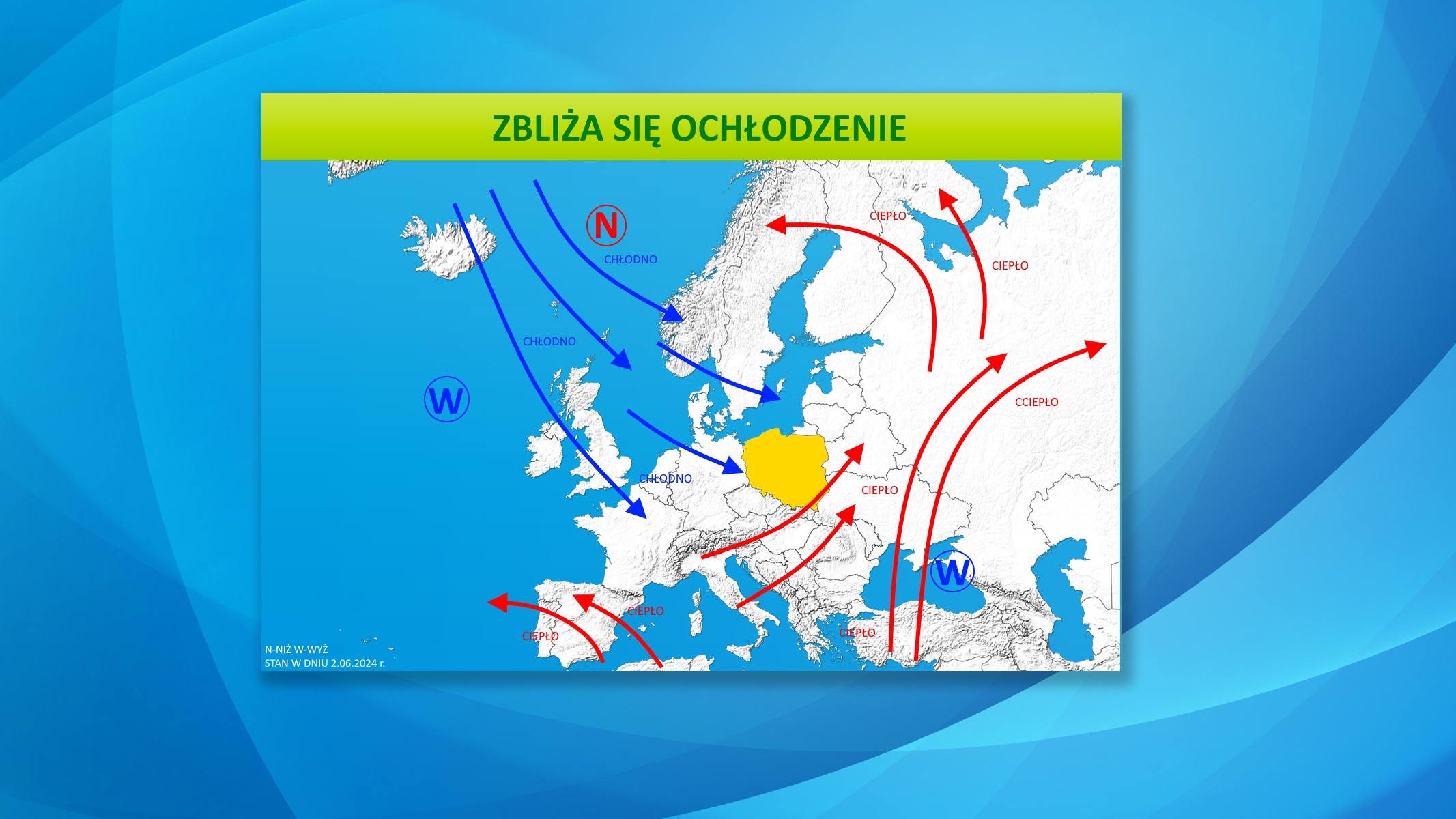 Sytuacja pogodowa nad Europą