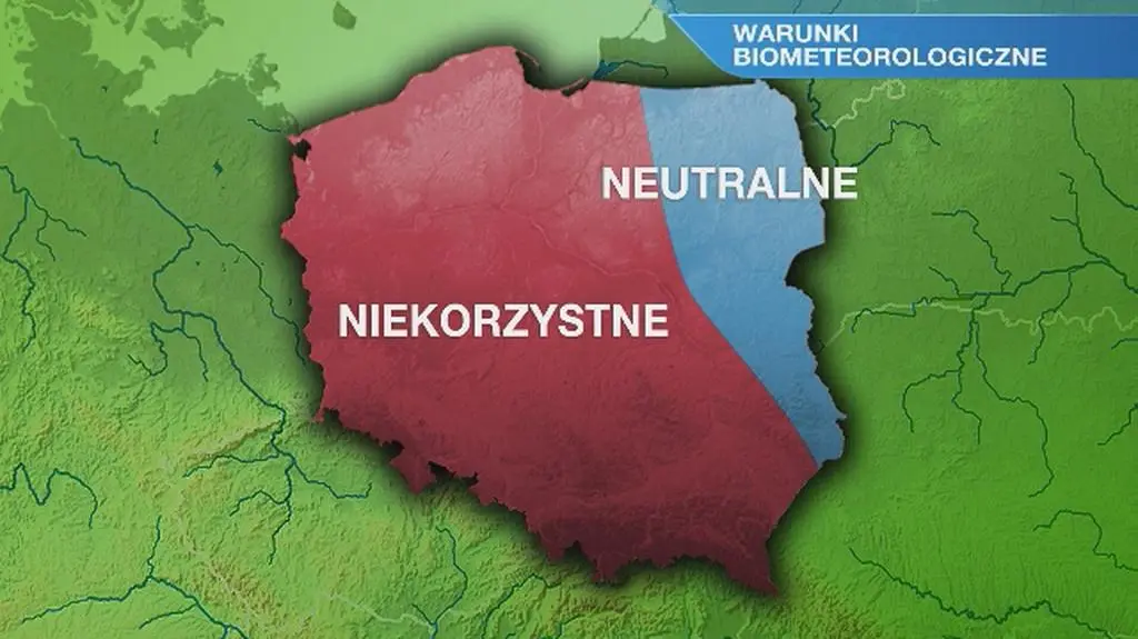 Warunki biometeo w poniedziałek