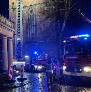 Iglica kościoła w Białogardzie została przechylona