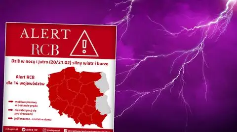 RCB: w poniedziałek rano 121 tysięcy odbiorców bez prądu