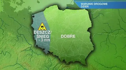 Warunki drogowe w niedzielę