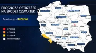 Prognoza zagrożeń IMGW na środę i czwartek