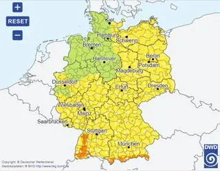 Ostrzeżenia meteorologiczne w Niemczech