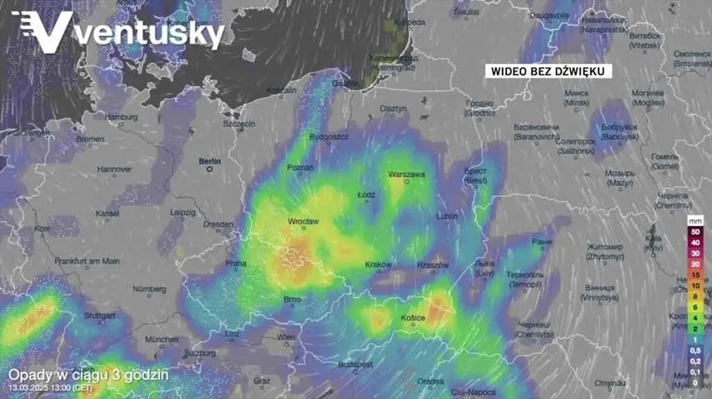 Prognozowane opady w czwartek, piątek i sobotę