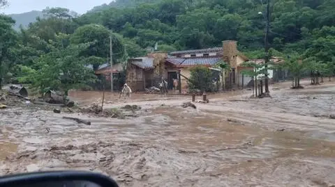 Skutki powodzi w gminie Samaipata w Boliwii