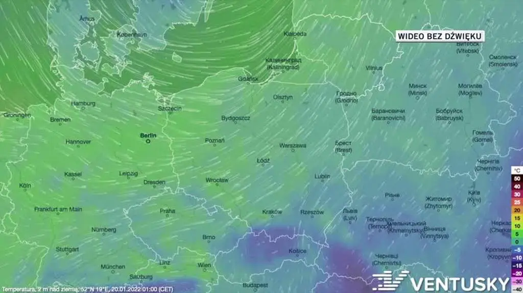 Prognozowana temperatura w dniach 20-24