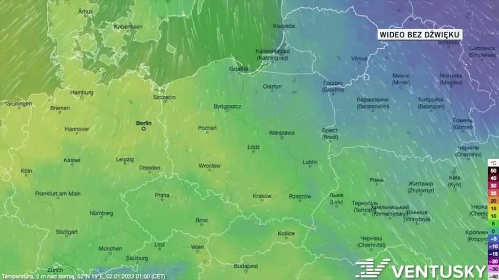 Prognozowana temperatura w dniach 02-06