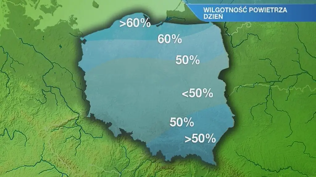 Warunki biometeorologiczne w poniedziałek