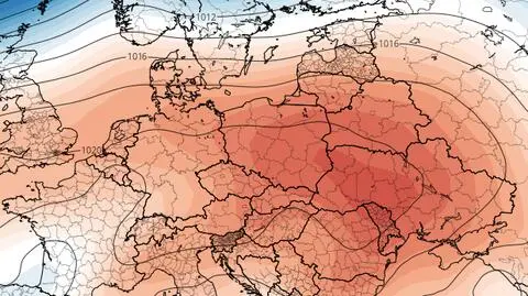 Mocny wyż nad środkową i południowo wschodnią Europą