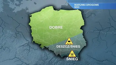 Warunki drogowe w nocy 17/18.12