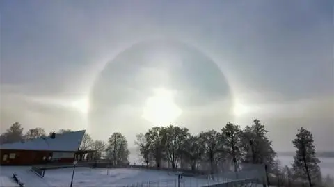 Świetlisty okrąg wokół słońca. Halo w relacjach Reporterów 24
